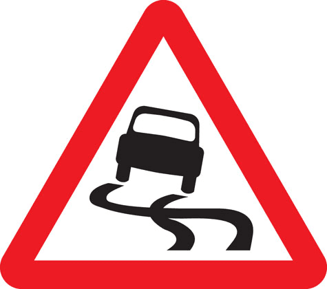 Slippery road